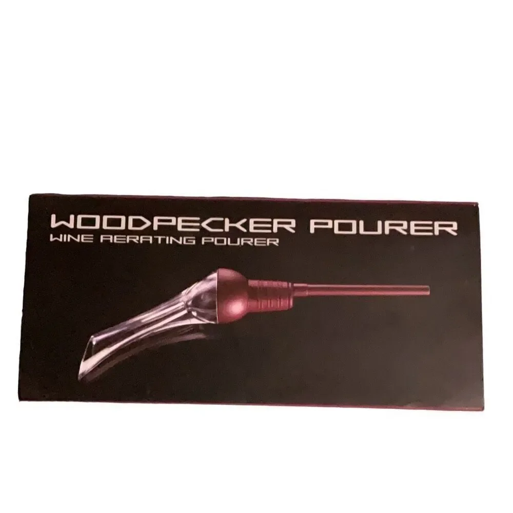 Woodpecker Pourer Wine Aerating Pourer Bottle Pourer Bar Accessories NIB